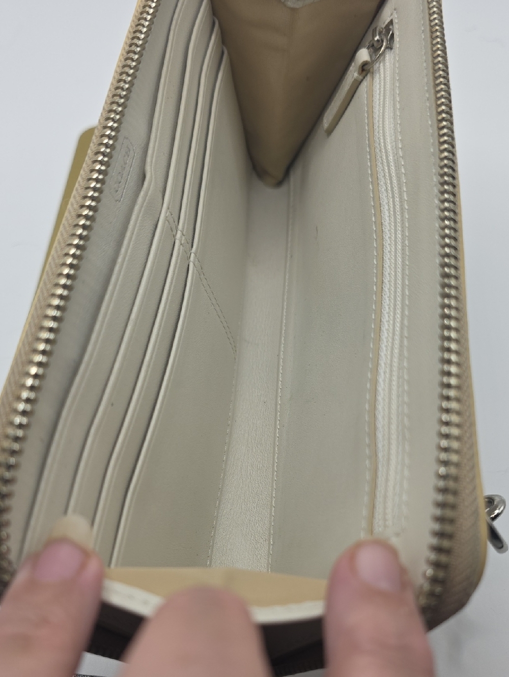 Coach Beige/Tan Signature Wristlet with Detachable Strap - Picture 9 of 17